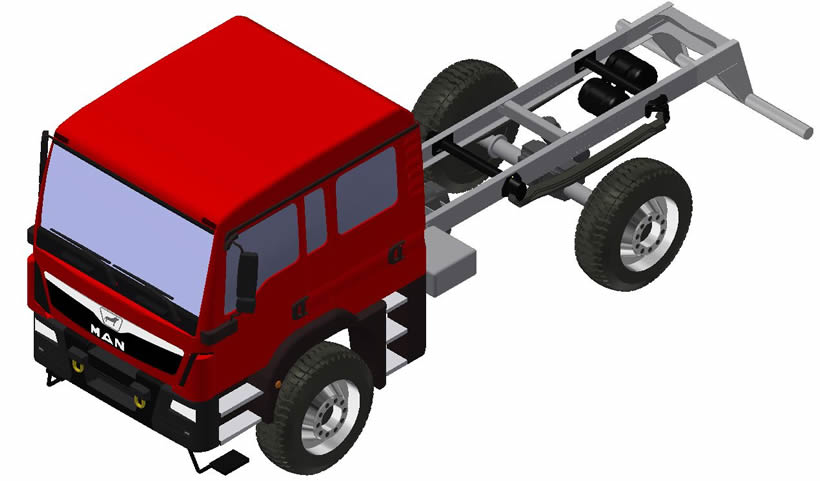 MAN TGM 4x4 BB type C cabin