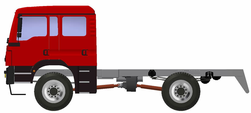 MAN TGM 4x4 BB type C cabin side