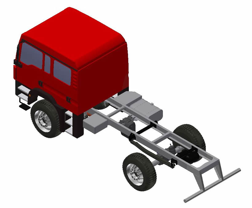 MAN TGM 4x4 BB type C cabin back