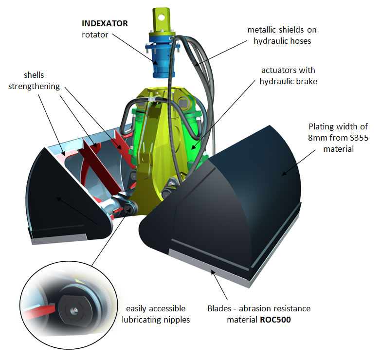 Loading bucket for loose materials