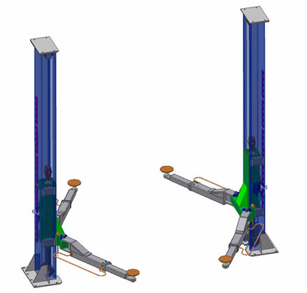 car lift desing hydraulic machine