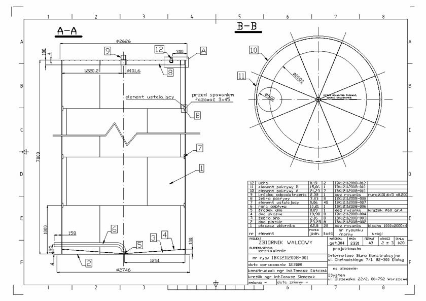 cylindrical tank design