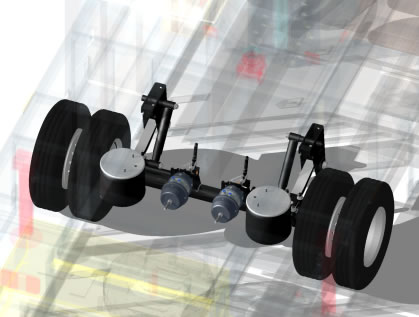 BPW pneumatic chassis trailer ABS