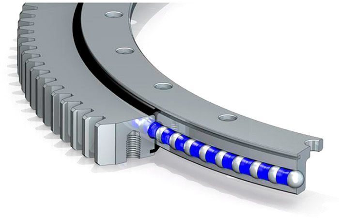 External teeth slewing ring