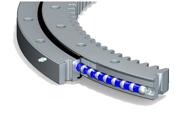 Internal teeth slewing rings
